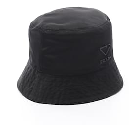 Prada-Prada Re-Nylon Nylon Cotton Bucket Hat-Black