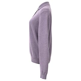 Loro Piana-Loro Piana Classic Polo Shirt  in Purple Cashmere-Purple