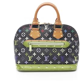 Louis Vuitton-Louis Vuitton Alma Monogram Multicolore Coated Canvas Handbag-Black