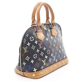 Louis Vuitton-Louis Vuitton Alma Monogram Multicolore Coated Canvas Handbag-Black