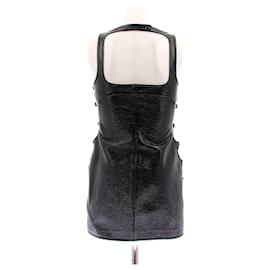 Courreges-Black vinyl dress-Black