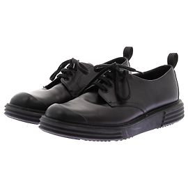 Prada Black Leather Derbies Black