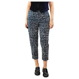 Marni-Blue printed trousers - size UK 8-Blue