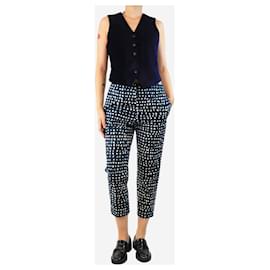 Marni-Blue printed trousers - size UK 8-Blue