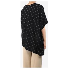 Y'S-Black polka dot top - size UK 10-Black