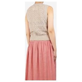 Autre Marque-Oatmeal patterned jumper vest - size S-Other