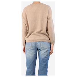 Gerard Darel-Oatmeal cashmere sweater - size UK 8-Other