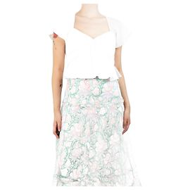 Frame Denim Cream silk low-cut top - size S Cream