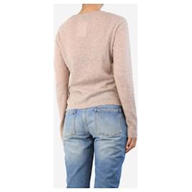 Autre Marque-Taupe cashmere v-neck sweater - size UK 10-Other