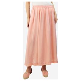 Forte Forte-Pink silk midi skirt - size UK 8-Pink