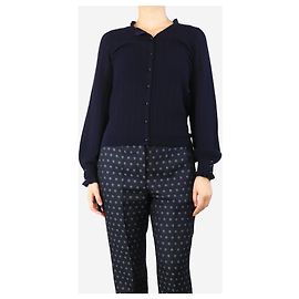 SéZane Blauer Strickspitzen-Cardigan - Größe S Blau