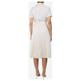 SéZane-Cream broderie button down dress - size UK 10-Cream