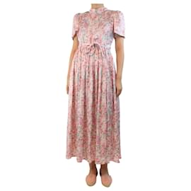 Autre Marque-Blush pink Kanzan floral midi dress - size M-Pink