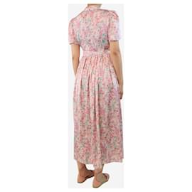 Autre Marque-Blush pink Kanzan floral midi dress - size M-Pink