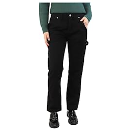 Frame Denim-Black Le Slouch jeans - size UK 8-Black