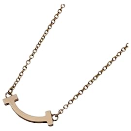 Tiffany & Co-Tiffany & Co. 18K Pink Gold Smile Mini Necklace-Golden