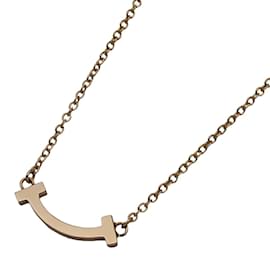 Tiffany & Co-Tiffany & Co. 18K Pink Gold Smile Mini Necklace-Golden