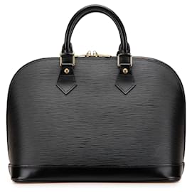 Louis Vuitton-Louis Vuitton Black Epi Alma PM-Black