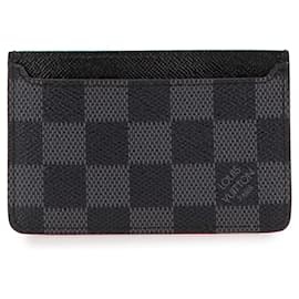 Louis Vuitton-Louis Vuitton Black Damier Graphite Card Holder-Brown,Black