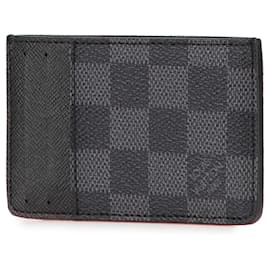 Louis Vuitton-Louis Vuitton Black Damier Graphite Card Holder-Brown,Black