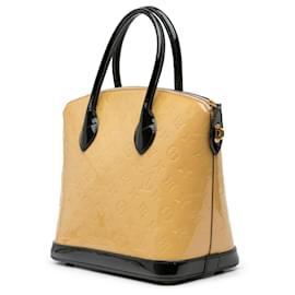 Louis Vuitton-Louis Vuitton Marron Monogram Vernis Lockit PM-Marron,Noir,Beige