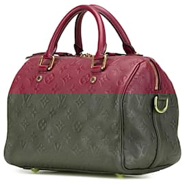 Louis Vuitton-Louis Vuitton Red Monogram Empreinte Speedy Bandouliere 25-Red,Dark red