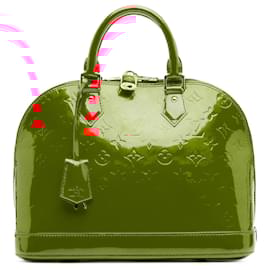 Louis Vuitton-Louis Vuitton Monogram Vernis Alma PM Rouge-Rouge