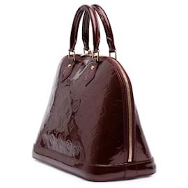 Louis Vuitton-Louis Vuitton Monogram Vernis Alma PM Rouge-Rouge,Bordeaux