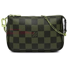 Louis Vuitton-Mini Pochette Accessoires Damier Ébène Marron Louis Vuitton-Marron