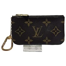Louis Vuitton-Louis Vuitton Monogram Pochette Cle M62650 Coin Case-Brown,Monogram