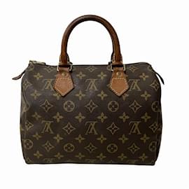 Louis Vuitton-Sac à main Louis Vuitton Monogram Speedy 25-Marron,Monogramme