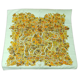 Hermès-Hermes Silk Scarf in Orange-Orange