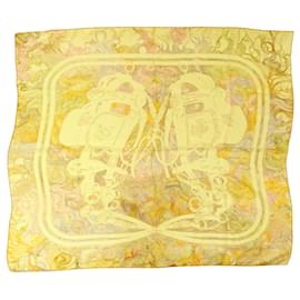 Hermès-Hermes Yellow Silk Scarf-Yellow