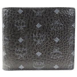 MCM Men's Visetos Bi-fold Wallet Black