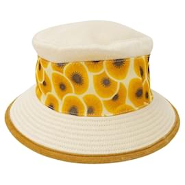 Hermès-Hermes Bucket Hat for Women-Orange,Cream