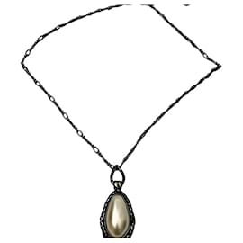 Alexander Mcqueen-Authentic Vintage Alexander McQueen Rare Runway Crystal Snake Pendant Necklace-Silver hardware