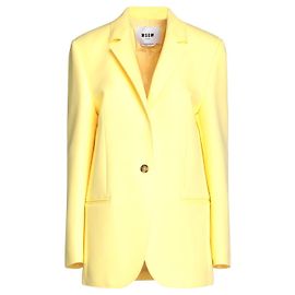 MSGM Einreiher gelbe Jacke mit Spitzrevers Größe IT 42 Gelb