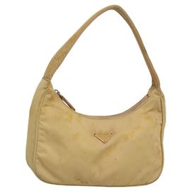 Prada Pochette Accessorio in Nylon Beige Auth fm4643 Beige