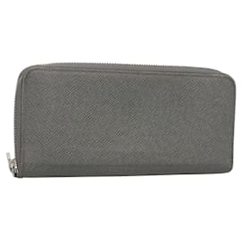 Louis Vuitton-LOUIS VUITTON Taiga Zippy Wallet Vertical Gray Gracie M32601 LV Auth bs25700-Brown,Other