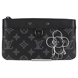 Louis Vuitton-LOUIS VUITTON Eclipse Vivienne Pochette Apollo PM Pouch M62897 LV Auth 123832AM-Monogram