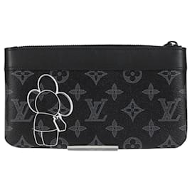 Louis Vuitton-LOUIS VUITTON Eclipse Vivienne Pochette Apollo PM Pouch M62897 LV Auth 123832AM-Monograma