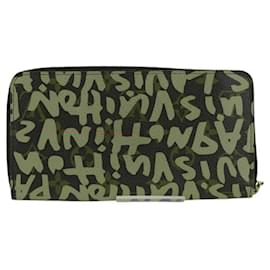 Louis Vuitton-LOUIS VUITTON Monogram Graffiti Zippy Wallet Pink M93710 LV Auth 123395AV-Pink,Monogram