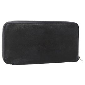 Hermès HERMES Long Wallet Leather Navy Auth bs25774 Navy blue