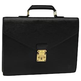 Louis Vuitton-LOUIS VUITTON Epi Serviette Conseiller Business Bag Black M54422 LV Auth 124613-Black