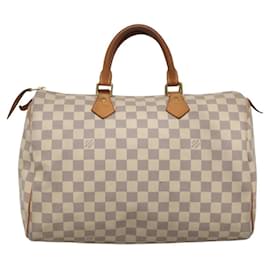 Louis Vuitton-LOUIS VUITTON Damier Azur Speedy 35 Hand Bag N41535 LV Auth PP499-Other