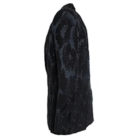 Saint Laurent-Saint Laurent, 2019 Jacquard woven blazer with beads-Black