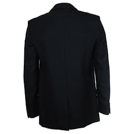 Saint Laurent-Saint Laurent, black pinstripe blazer with beads-Black