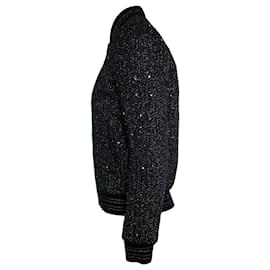 Saint Laurent-Saint Laurent, 2019 embellished woven bomber jacket-Black