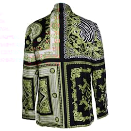 Versace-Versace, Medusa baroc print shirt-Black,Golden