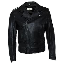 Saint Laurent-Saint Laurent, 2016 black leather biker-Black